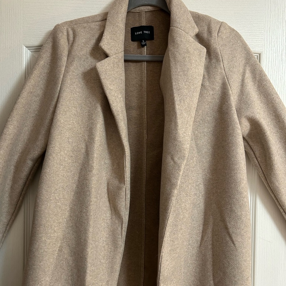 Love Tree Women's Beige Blazer Coat